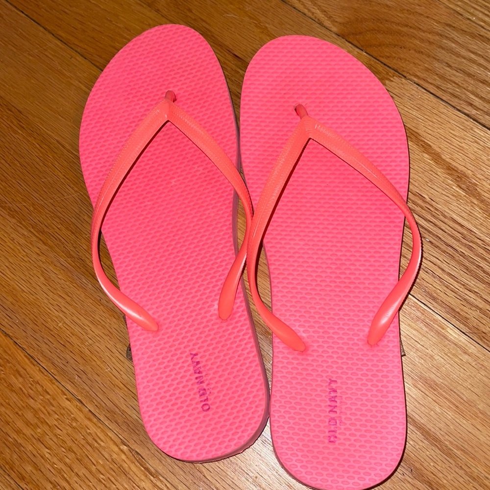 New pink flip flops